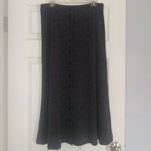 Long Dark Grey Dress Skirt
